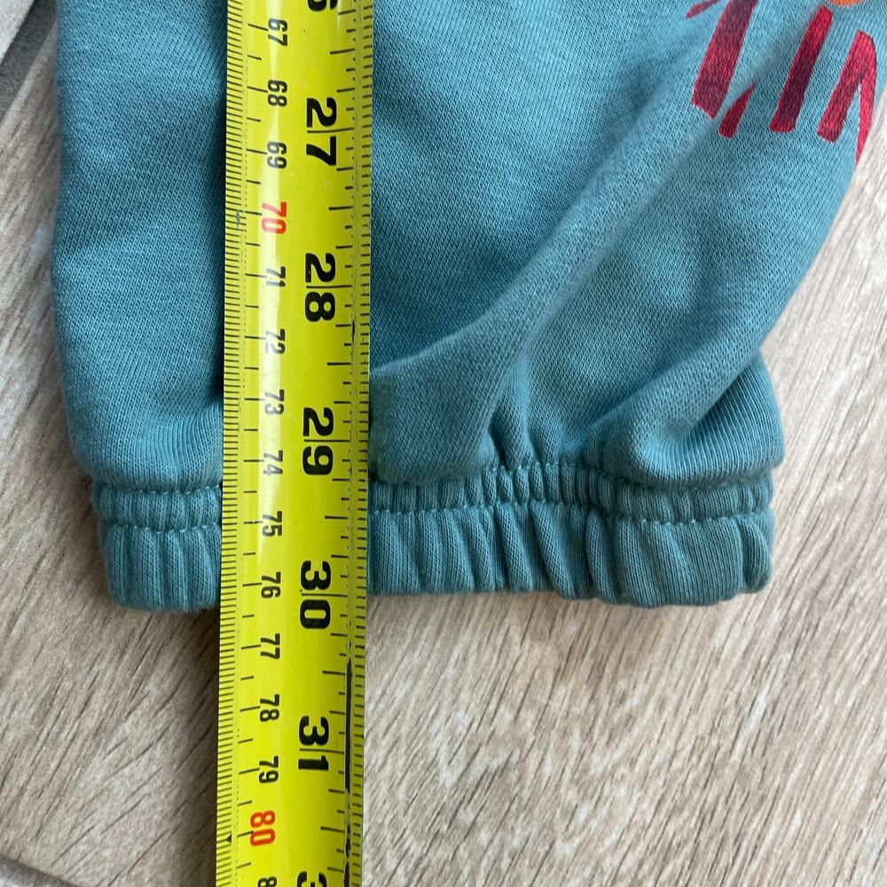 Natural Life Quinn Sweatpants S Teal Boho Sun Rainbow Vintage Floral Jogger - Picture 5 of 12